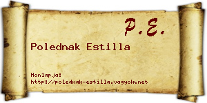 Polednak Estilla névjegykártya